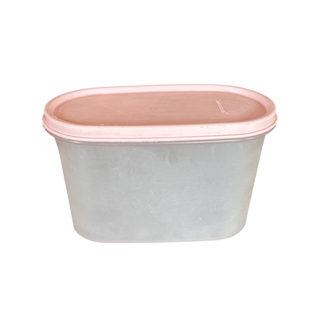 Vintage Tupperware Modular Mates Oval 2 Container 1.1L 4.75 Cup 1612 1613 USA